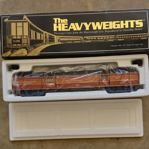 Southern Pacific Orange Model Train Car - Daylight Baggage Car - Picture 1 of 6